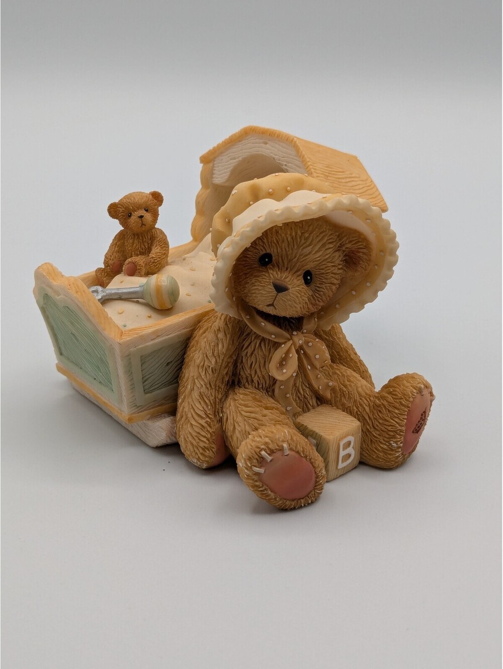 Cherished Teddies Awaiting the Arrival (743801) 2000 Baby with Cradle